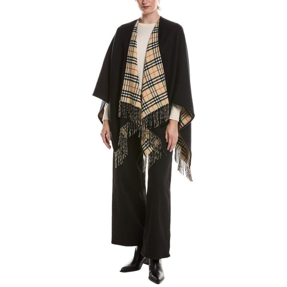 Burberry Reversible Check Wool Cape